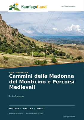 Copertina della guida Cammini della Madonna del Monticino e Percorsi Medievali