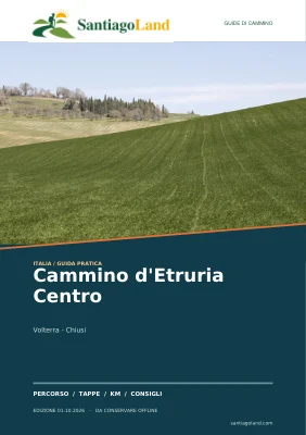 Copertina della guida Cammino d'Etruria Centro