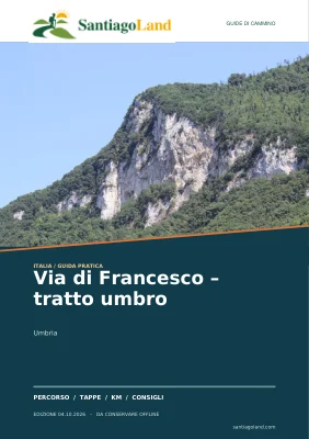 Copertina della guida Via di Francesco – tratto umbro