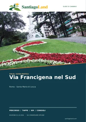 Copertina della guida Via Francigena nel Sud
