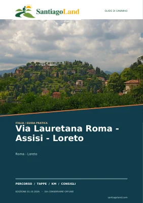 Copertina della guida Via Lauretana Roma - Assisi - Loreto
