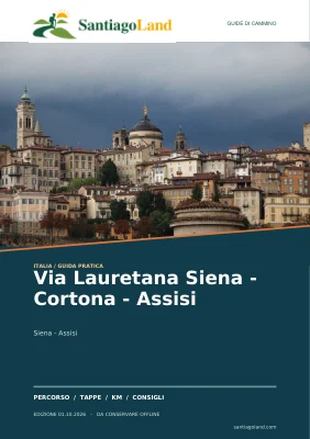 Copertina della guida Via Lauretana Siena - Cortona - Assisi